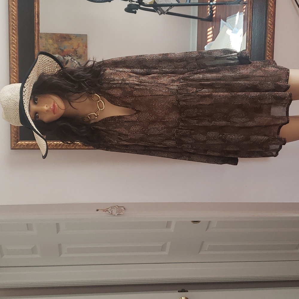 Zara sheer tunic long blouse chiffon M